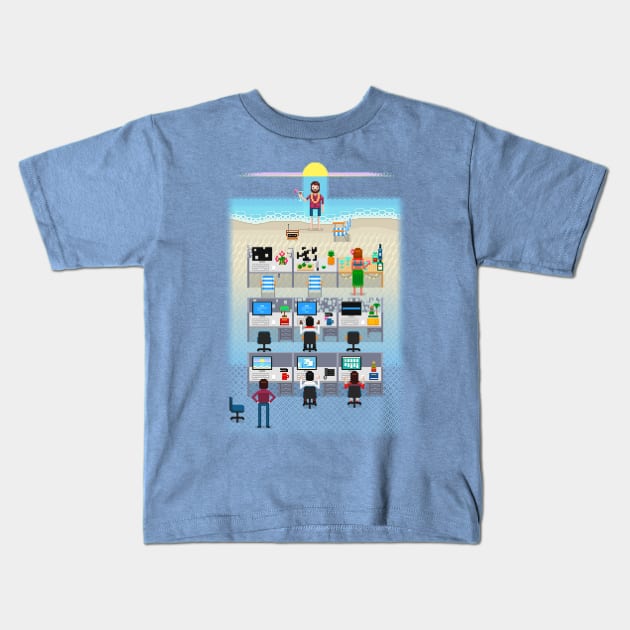 Office Oasis Kids T-Shirt by Made With Awesome